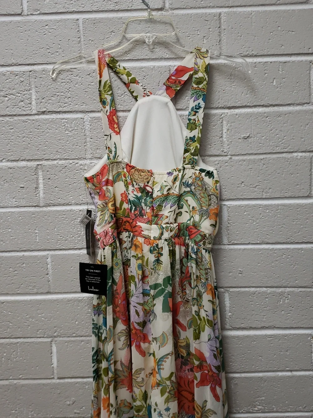 Floral Maxi Halter Dress in Multicolor - Picture 6 of 6